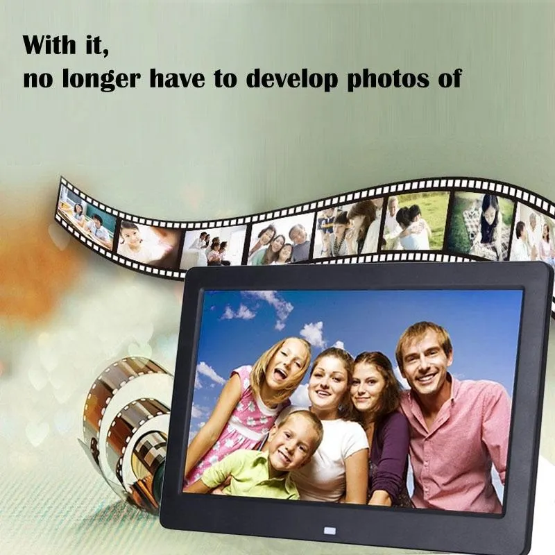 Cadre Photo Numérique LED 13 Pouces Télécommande USB SD