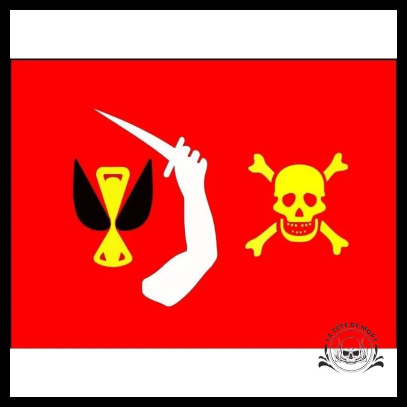Drapeau Tête de Mort Rouge